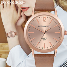 Ladies Watch Women's Leather Strap Watches Casual Quartz Analog Round Dial Wrist Watch Gifts Relojes Para Mujer Byan Kol Saati*A 2024 - buy cheap