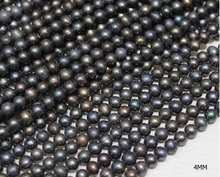 Wholesale Real Pearl Bead 4-5mm 15'' Black Natural Freshwater Pearl Loose Bead Free Shipping Handmade Gift 2024 - buy cheap