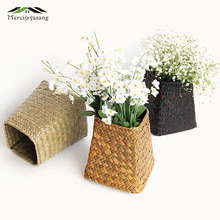 5PCS/LOT Flowers Vases Table Seaweed Vase Plant Dried Floral Holder Hand-woven Flower Bucket for Home/Wedding Decoration G055 2024 - buy cheap