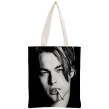 Custom Leonardo DiCaprio Tote Bag Reusable Handbag Women Shoulder Foldable Canvas Shopping Bags Customize your image 2024 - buy cheap