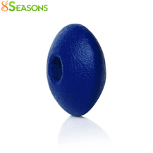 8SEASONS Wood Spacer Beads Rondelle Abacus Blue About 10mm Dia,Hole:Approx 3.0mm,500 PCs 2024 - buy cheap