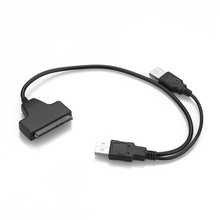 Cable adaptador de doble conector USB para unidad de disco duro HDD 2,5, USB 3,0, SATA a USB 2,0, Cable adaptador de disco duro SATA 2024 - compra barato
