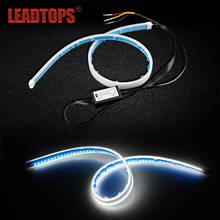 LEADTOPS 2pcs Flexible DRL And Turn Signal Light Car LED Daytime Running Light Car modification Lamps LED Strip Waterproof CC 2024 - buy cheap