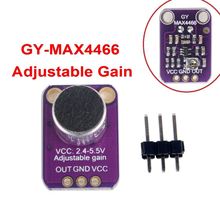GY-MAX4466 MAX4466-módulo amplificador de micrófono eléctrico, placa amplificadora GND con ganancia ajustable de 2,4-5V CC para Arduino 2024 - compra barato