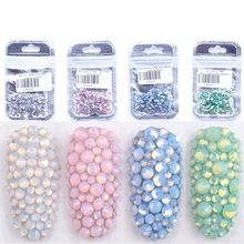 400pcs Opal Colors Mix Sizes of ss4-ss12 Non Hotfix Crystal Nail Glass Rhinestone Flatback Nail Art DIY Jewelry Garment Making 2024 - buy cheap