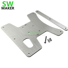 Placa de carro Y, placa de aluminio con barra de nivelación de 3 puntos Y oxidación de tuercas para impresora 3D Creality Ender-3 ender-3s 2024 - compra barato