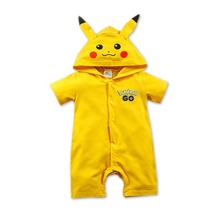 Pikachu baby jumpsuit + hat cartoon animal boy girl jumpsuit baby clothes newborn baby clothes set 2 pieces cute baby suit 2024 - buy cheap