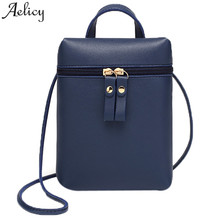 Aelicy women shoulder messenger bags leather handbag female fashion crossbody bag ladies solid small tote bag purse 2024 - buy cheap