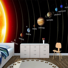 Customized 3D Mural Kids Wallpaper Solar System Planets Wall Mural Living Room Children's Bedroom Wall Paper TV Sofa Backdrop 2024 - buy cheap