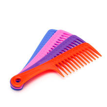 1Pc Wide Tooth Handle Hairdressing Salon Antistatic Plastic Hair Comb Detangling New 2024 - buy cheap