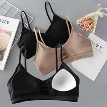 Sexy Sports Bra Underwear Threaded Cotton Breast Hollow Out Fitness Breathable Comfortable Ladies Padded Bralette Crop Tops 2024 - buy cheap