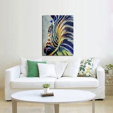 Abstract Home Decor Wall Art Handpainted Oil Painting Beautiful Cute Zebra Paintings on Canvas Modern Art Best Gift Pictures 2024 - buy cheap