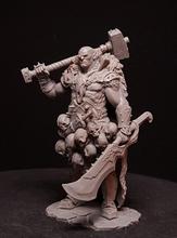 1/24 75MM ancient Orc stand with BASE 75mm    Resin figure Model kits Miniature gk Unassembly Unpainted 2024 - buy cheap
