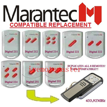 2 предмета в комплекте пульт MARANTEC digital 211/212/214/221/222/224/231/232 дистанционный пульт Замена 433 МГц Бесплатная доставка 100% совместимость 2024 - купить недорого