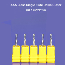 5pcs/set 3.175*22 Tungsten Solide Carbide Single Flute Spiral Bits Left Hand Down Cutting Tools Left  Aluminum Cutting Bits 2024 - buy cheap