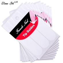 Beau Gel 10 Packs French Tips Guide Stickers DIY Nail Art Design Decorations Nail Form Fringe Guides Manicure Tools 2024 - buy cheap