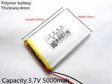 Free shipping 1PCS/Lot 3.7 V high capacity polymer lithium battery, 4074110, 5000 mah sun N70 7 inch tablet battery 2024 - buy cheap