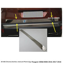 Car Steel Rear Door License Tailgate Bumper Frame Plate Trim Trunk For Peugeot 4008 3008 GT 3008GT 2016 2017 2018 2019 2020 2024 - buy cheap