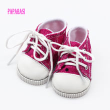 1 par de sapatos de bonecas de 7cm, adequados para bonecas de 18 "45cm, calçados de bonecas de meninas, 43cm, sapatos de bonecas 2024 - compre barato