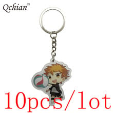 10pcs/lot Haikyu!! Yoshinaga High School Volleyball Junior Acrylic Backpack Car Key Pendant Cartoon Anime Keychain Keyring 2024 - buy cheap