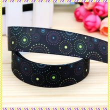 New 7/8'' Free shipping circle printed grosgrain ribbon hair bow headwear party decoration wholesale OEM 22mm H4186 2024 - buy cheap