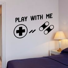 Pegatina de pared de videojuego para Gamer, póster de juegos de Joystick, Mural de vinilo, arte extraíble, calcomanías de decoración, adorno W155 2024 - compra barato