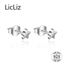 LicLiz New 925 Sterling Silver Star Stud Earring for Women New Pentagram Stud Earings White Gold Jewelry Small Gifts LE0516 2024 - buy cheap