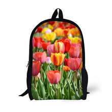 Mochila con estampado de tulipanes y flores, mochilas escolares para niñas adolescentes, mochilas mochila para portátil de 17 pulgadas 2024 - compra barato