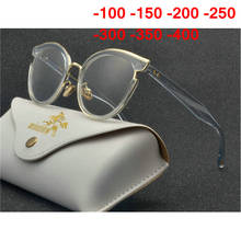 Fashion Finished Myopia Glasses Women Oval Cat Frame Clear Lens Sighted Prescription Glasses -1 -1.5 -2 -2.5 -3 -3.5 -4 NX 2024 - buy cheap