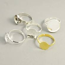 200pcs Adjustable Blank Base Ring sinple Brass Pad gold Base  Mixed Color Tray: 6~18mm DIY Jewelry Making Findings Cabochons 2024 - buy cheap
