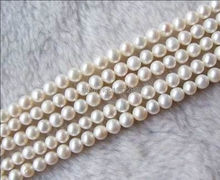 ! Charming white freshwater pearls round wholesale 2 strands of 6-7mm 14"  JT5024 2024 - buy cheap