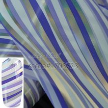 Серебристый, фиолетовый, белый, полосатый стиль, переводная Фольга для ногтевого дизайна, наклейка с бумажными наконечниками, украшение для ногтей, новый модный дизайн GL93 2024 - купить недорого
