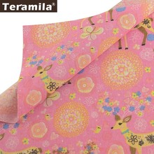 Teramila Pink Cotton Linen Fabric Sewing Cloth Tissu Handmade Sofa Cushion Cabas Tablecloth Bag Curtain Canvas Fabric Burlap 2024 - buy cheap