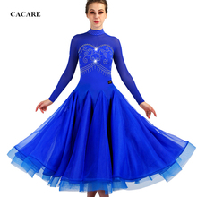 Ballroom Waltz Dresses Dance Competition Dresses Ballroom Dress Standard Customized Size D0481 Big Sheer Hem 2024 - buy cheap