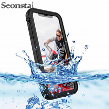 100% funda impermeable para iPhone XR XS Max a prueba de golpes a prueba de buceo cubierta para iPhone X al aire libre bajo el agua de Coque 2024 - compra barato