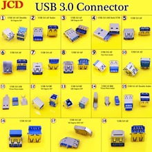 JCD conector USB 3,0 Micro USB jack Dual de carga de alta velocidad de transmisión de datos para computadora portátil U disco impresora USB 3,0 un tipo de tipo 2024 - compra barato