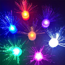 1 шт., романтическая светодиодная лампа, меняющая цвет, оптическое волокно, ночник, игрушечная лампа на батарейках, маленький свет, Рождественский Декор для вечеринки 2024 - купить недорого