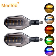 2pcs 12V LED Motorcycle Turn Signal Lights Colorful Flashing Motorbike Indicator Blinker Moto Tail Lights Signal Lamp 2024 - buy cheap