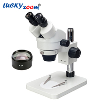 Lucky zoom marca 3.5x-45x estéreo zoom microscópio binocular 165mm distância de trabalho reparação microscópio acessórios lente objetiva 2024 - compre barato