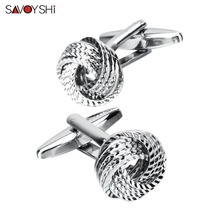 SAVOYSHI Twisted Cufflinks for Mens Shirt Cuff nails knot Cuff link High Quality Brand Jewelry Gift Drop Shipping Gemelos 2024 - buy cheap