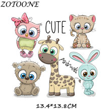 ZOTOONE Applique Patch Stripes for Clothes Stickers Cute Animal Combination Iron on Transfers Patches for Clothing Decoration E 2024 - buy cheap