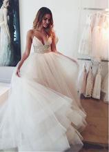 Vintage Vestido De Noiva Muslim Wedding Dresses A-line Spaghetti Straps Tulle Beaded Dubai Arabic Wedding Gown Bridal 2024 - buy cheap