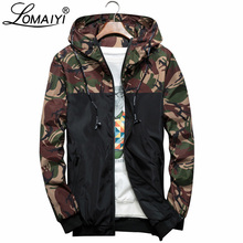 LOMAIYI Men's Hooded Camouflage Jacket Men Spring Autumn Plus Size 5XL 6XL Coat Casual Windbreaker Streetwear Male Jackets AM334 2024 - buy cheap