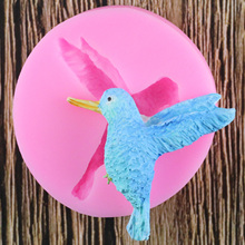 Molde de silicona con forma de pájaro 3D, herramientas de decoración DIY para hornear magdalenas, Chocolate, caramelo, arcilla 2024 - compra barato