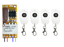 Transmissor e receptor nc, botão interruptor remoto de controle de acesso sem fio, 3.6v 3.7v 5v 6v 7.4v 9v 12v