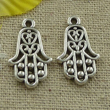 165 pieces tibetan silver hand charms 23x14mm #3606 2024 - buy cheap
