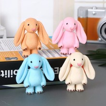 Big Ear Rabbit Miniatura Ornaments Bonsai Garden Home Decoration Miniature Pvc Craft Micro Decor DIY Mini Doll Cake Decorating 2024 - buy cheap