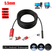 2m Cable 5.5mm Lens Mirco USB Android OTG USB Endoscope Camera IP67 Waterproof Snake Tube Pipe Android USB Borescope 480P 2024 - buy cheap