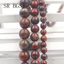 Free Shipping 6 8 10mm Factory Price South Red Agat Onyx Gems Genuine Natural Round Shape Stone DIY Beads Strand 15" 2024 - compre barato