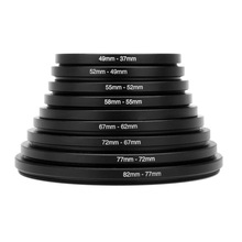 Frete grátis conjunto de adaptador para filtro de lente 82-37mm anel de reforço para baixo conjunto 82 77 72 67 62 58 55 52 49 37mm 2024 - compre barato